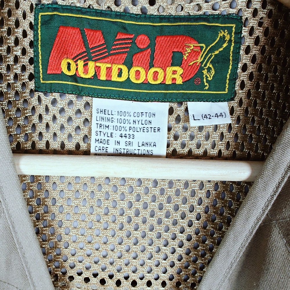 AVD Outdoor Mens Tan Mesh Lined Utility Vest Hunting Fishing Photography large - Picture 4 of 12